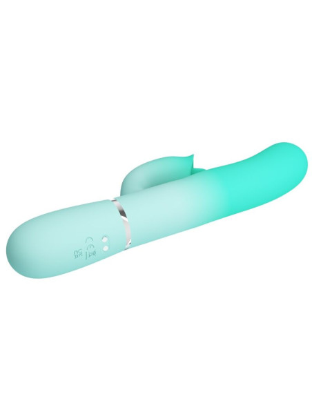 PRETTY LOVE - GIGI MULTIFUNCTION RABBIT VIBRATOR AQUA GREEN