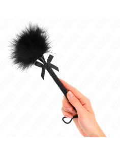 KINK - NYLON ROPE WAND WITH TICKLE FEATHERS AND BLACK BOW 25 CM