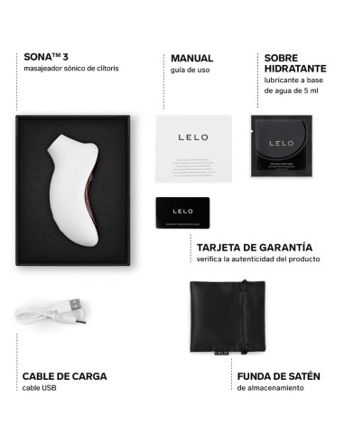 LELO - SONA 3 SONIC CLITORAL MASSAGER CREAM