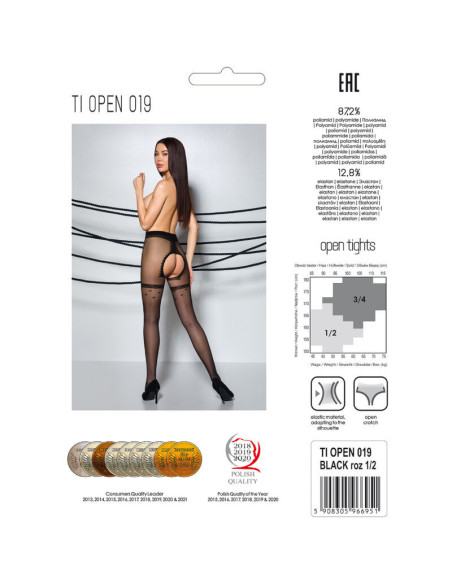 PASSION - TIOPEN 019 BLACK TIGHTS 1-2 20 DEN