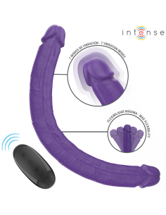 INTENSE - GUNTER DILDO DOUBLE VIBRATOR 40 CM PURPLE REMOTE CONTROL 2