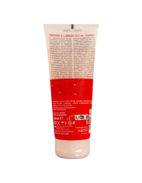 HOT - MASSAGE and GLIDE GEL 2IN1 STRAWBERRY 200 ML