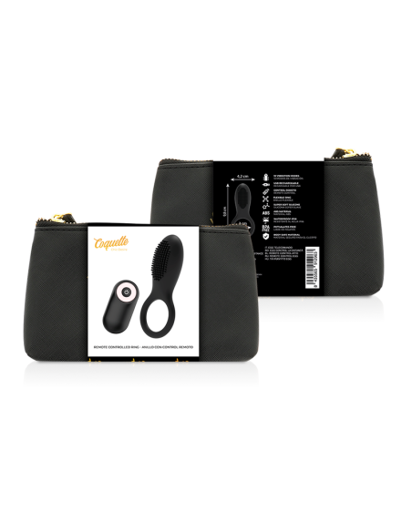 COQUETTE CHIC DESIRE - COCK RING REMOTE CONTROL RECHARGEABLE BLACK- GOLD
