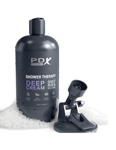 PDX PLUS – STROKER MASTURBATORIUS, DISKRETIŠKAS, TILČIAI KREMINIS ŠAMPŪNO BUTELIUKO DIZAINAS