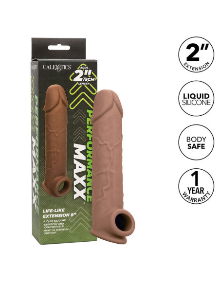CALEXOTICS - PERFORMANCE MAXX GYVYBĖS ATSPARUS PRATĘSIMAS 8 RUDOS ODOS