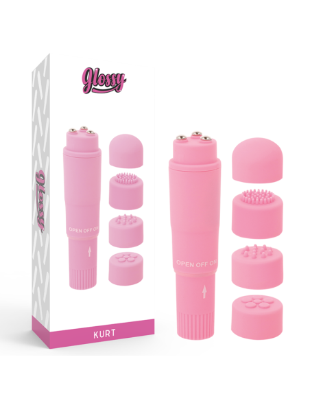 GLOSSY - KURT KIŠENINIS MASAŽUOKLIS ROŽINIS