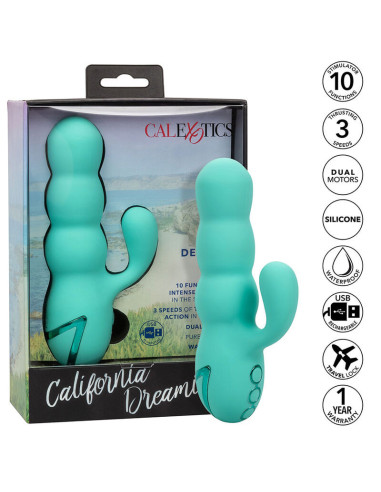 CALEXOTICS - DEL MAR DIVA VIBRATOR RABBIR AQUA GREEN BY CALIFORNIA DREAMING