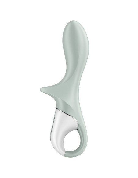 SATISFYER - PRIPUČIAMAS ANALINIS VIBRATORIUS SU AIR PUMP BOOTY 3 PILKA ŽALIA SPALVA