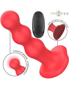 INTENSE - CODY VIBRATOR WITH SUCTION CUP RED REMOTE CONTROL