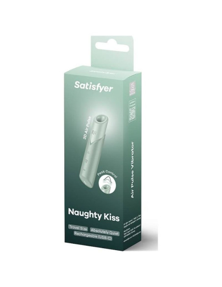 SATISFYER - NAUGHTY KISS WAVE KLITORIO STIMULIACIJOS PRIEMONĖ AKVAMARINAS