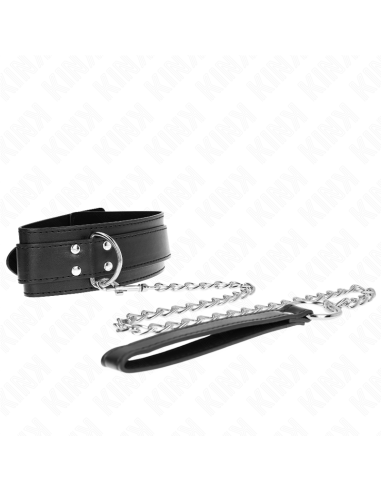KINK - NECKLACE WITH STRAP 65 CM SILVER BUCKLES ADJUSTABLE 33-46 CM X 5.5 CM