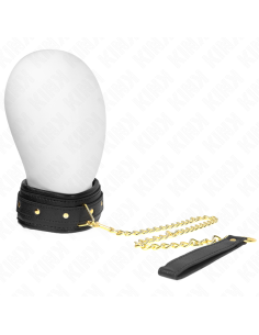 KINK - NECKLACE WITH SPONGE IMITATION LEATHER STRAP MODEL 1 ADJUSTABLE 37-54 CM X 3 CM