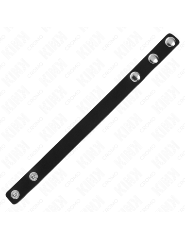 KINK - LEATHER PENIS RING WITH PRESSURE CLOSURE 21.5 X 1.5 CM