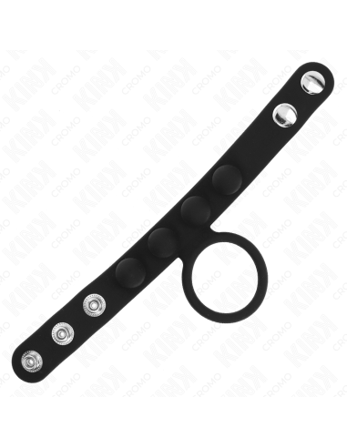 KINK - LEATHER PENIS RING 3.5 CM WITH PRESSURE CLOSURE 23 X 2 CM