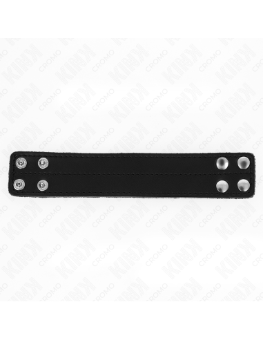 KINK - LEATHER PENIS RING WITH PRESSURE CLOSURE 18.5 X 3.3 CM