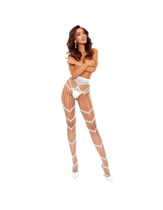 PASSION - S033 WHITE LOW RISE TIGHTS ONE SIZE