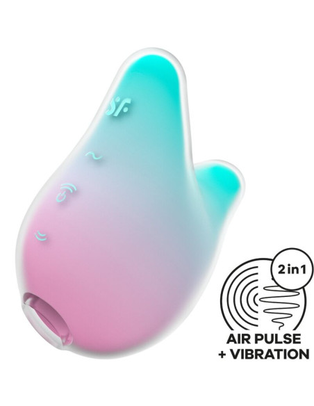 SATISFYER - UNDINĖS VIBRAVIMO STIMULIATORIUS IR VIBRATORIUS MĖTŲ IR ROŽINĖS SPALVOS