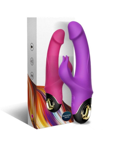 ARMONY - METEROR DILDO VIBRUOJAMAS TRIUŠIO FORMOS VIOLETINIS
