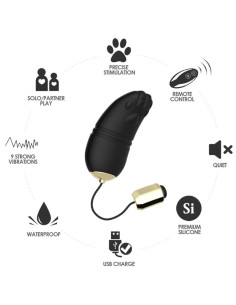 ARMONY - KITTY EGG G-SPOT VIBRATORIUS RANKENĖLIS SU NUOTOLINIU VALDYMU, JUODAS 2
