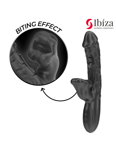 IBIZA - VIBRATORIUS IR KLITORIAUS STIMULIATORIUS SU KANDIMO IR SUKIMO EFEKTU