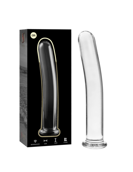 NEBULA SERIES BY IBIZA - MODEL 8 DILDO BOROSILICATE GLASS CLEAR 14.5 CM -O- 2 CM