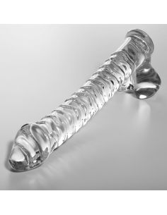 NEBULA SERIES BY IBIZA - MODEL 23 DILDO BOROSILICATE GLASS CLEAR 21.5 CM -O- 4 CM 2