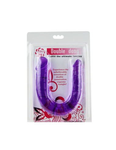 BAILE - Dvigubas dildo alyvinėje lanksčioje želė formoje