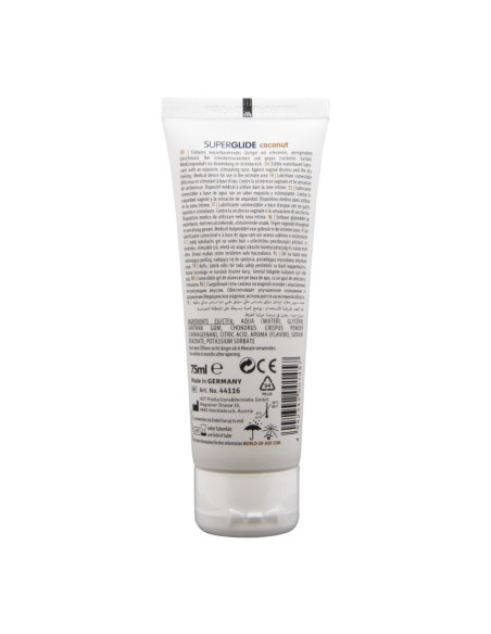 HOT - SUPERGLIDE EDIBLE LUBRICANT WATERBASED COCONUT 75 ML