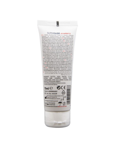 HOT - SUPERGLIDE EDIBLE LUBRICANT WATERBASED STRAWBERRY 75 ML