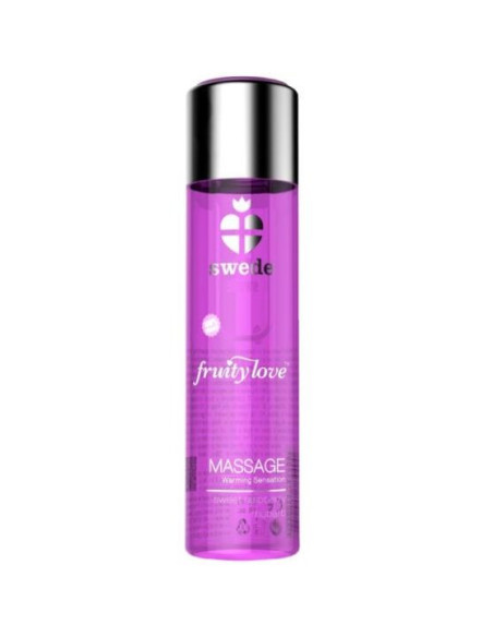 SWEDE - FRUITY LOVE WARMING EFFECT MASSAGE OIL PINK RASPBERRY AND RHUBARB 60 ML