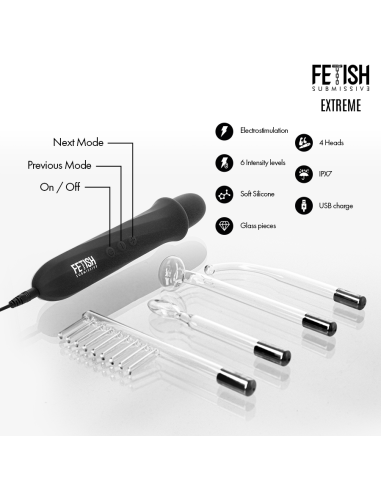 FETISH SUBMISSIVE - Aukšto dažnio elektrostimuliacijos lazdelė