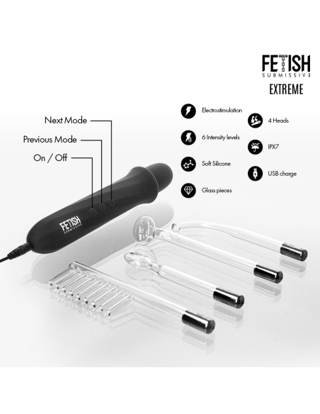 FETISH SUBMISSIVE - Aukšto dažnio elektrostimuliacijos lazdelė