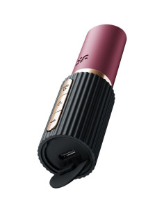 SATISFYER - PRO 2 KISS WAVE CLITORIS STIMULATOR GARNET - BLACK