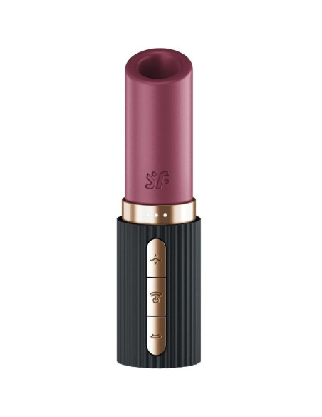 SATISFYER - PRO 2 KISS WAVE CLITORIS STIMULATOR GARNET - BLACK