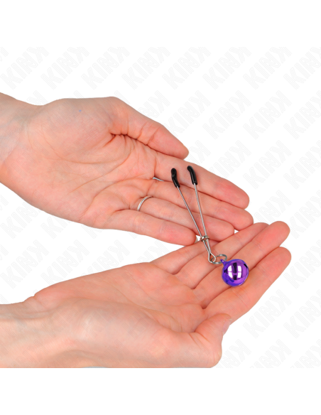 KINK - THIN BELL NIPPLE CLAMPS PURPLE 7 CM