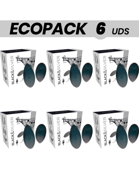ECOPACK 6 UNITS - BLACKandSILVER ZARA REMOTE CONTROL STIMULATOR