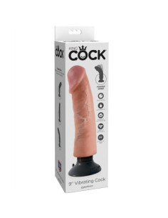 KING COCK - 23 CM VIBRUOJANTIS, PASUKTAS, ODOS SPALVOS 2