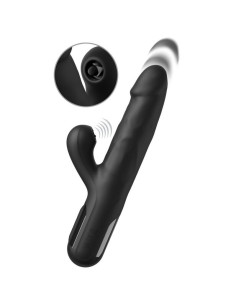 FETISH FANTASY SERIES - SONIX SILICONE THRUSTER RABBIT VIBRATOR BLACK 2