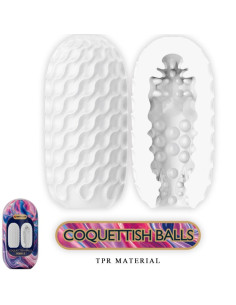 PRETTY LOVE - COQUETTISH BALLS SILICONE MALE MASTURBATOR WHITE 2