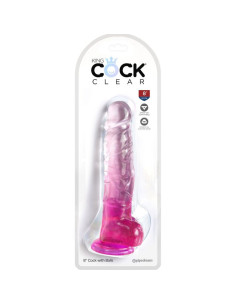 KING COCK - CLEAR REALISTIC PENIS WITH BALLS 16.5 CM PINK 2