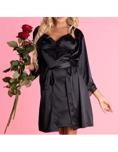 LIVCO CORSETTI FASHION - ARILADYEN LC 90568 DRESSING GOWN PANTY BLACK