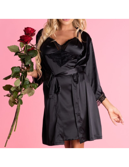 LIVCO CORSETTI FASHION - ARILADYEN LC 90568 DRESSING GOWN PANTY BLACK