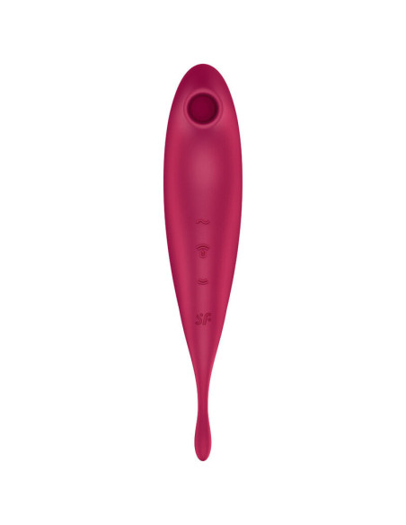 SATISFYER – „TWIRLING PRO“ oro pulsacinis stimuliatorius ir vibratoriaus programėlė, raudona