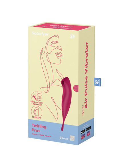 SATISFYER – „TWIRLING PRO“ oro pulsacinis stimuliatorius ir vibratoriaus programėlė, raudona