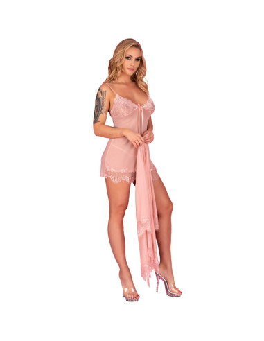 LIVCO CORSETTI FASHION - HYEONA 1710 BABYDOLL THONG ROSE XL