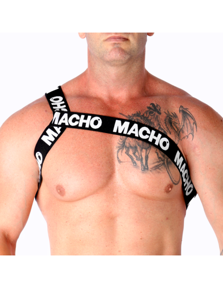 MACHO - ROMAN HARNESS WHITE L-XL