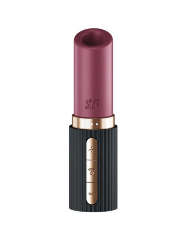 SATISFYER - PRO 2 KISS WAVE CLITORIS STIMULATOR GARNET - BLACK