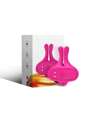 ARMONY - RABBIT SHAPE VIBRATION MAGNETIC NIPPLE CLAMPS PINK