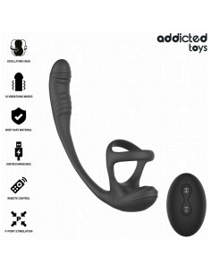 ADDICTED TOYS - ANAL PLUG WITH VIBRATION AND 360º WAVING AND TESTICLE STIMULATOR 2