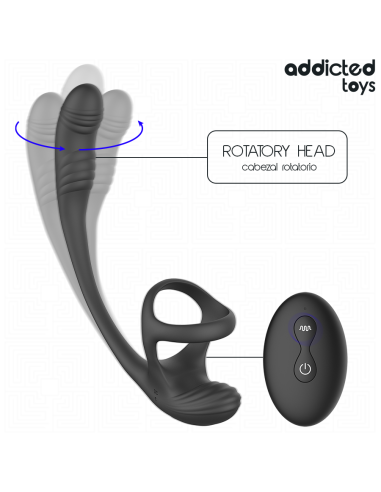ADDICTED TOYS - ANALINIS KOLIKAS SU VIBRACIJA, 360º SVYRAVIMU IR SĖKLIDĖS STIMULIATORIUMI